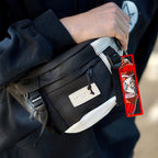 Detail of Shotaro Kaneda embroidered keychain – soft fabric anime keychain – Akira Gallery
