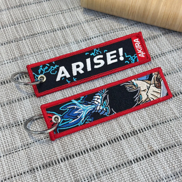Sung Jinwoo &amp; Igris Embroidered Keychain from Solo Leveling - Akira Gallery