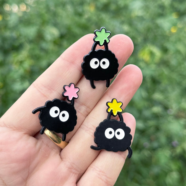 Soot Sprites Enamel Pins from Spirited Away Ghibli Movie