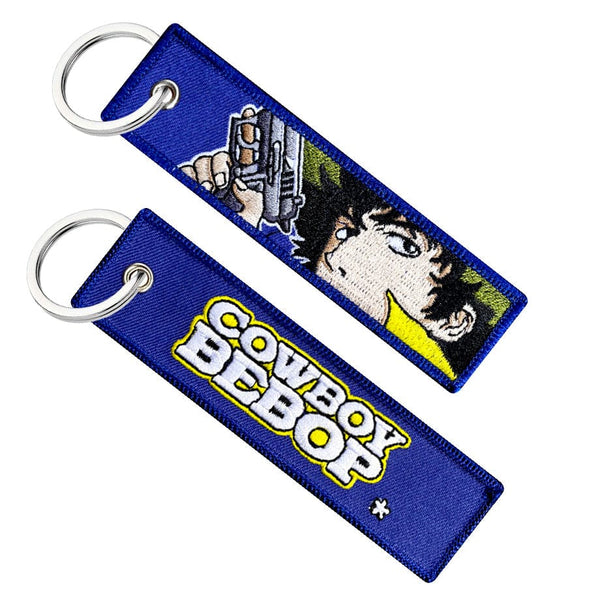 spike spiegel cowboy bebop keychain keytag jet tag key anime manga