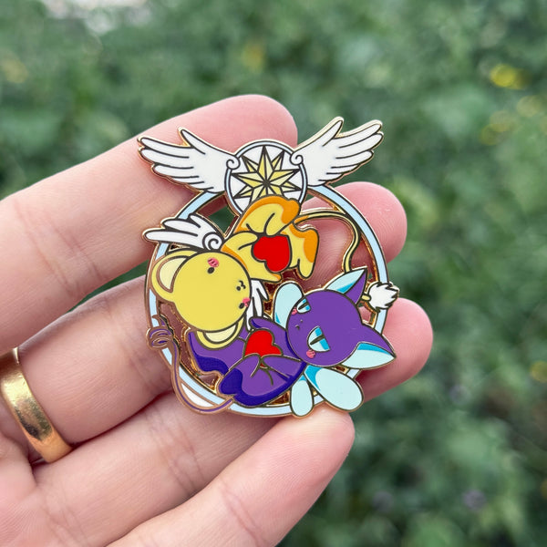 Spinel Sun and Cerberus Enamel Pin from Sakura Cardcaptor Anime Series