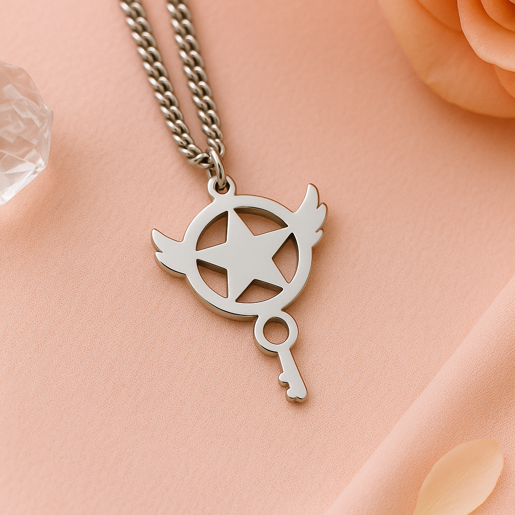 star key necklace sakura cardcaptor anime jewels gift