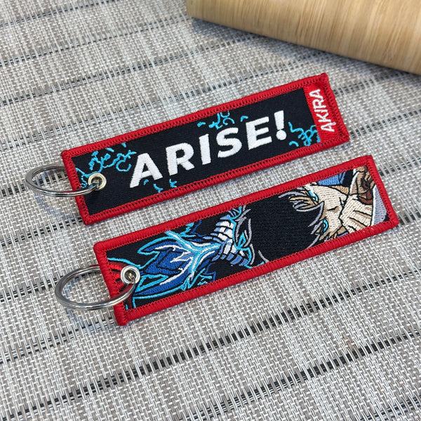 Sung Jin-Woo embroidered anime keychain inspired by Solo Leveling – Akira Gallery
