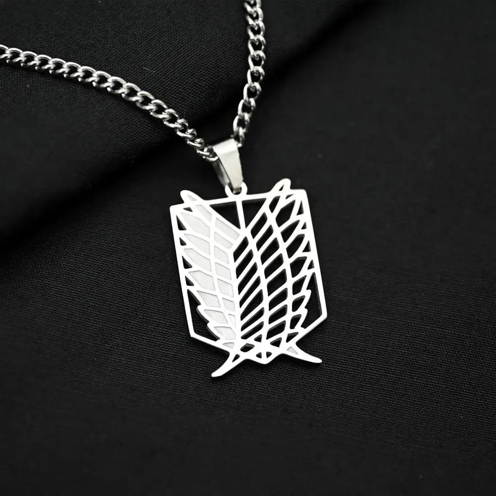 Survey Corps necklace inspired by Attack on Titan anime
