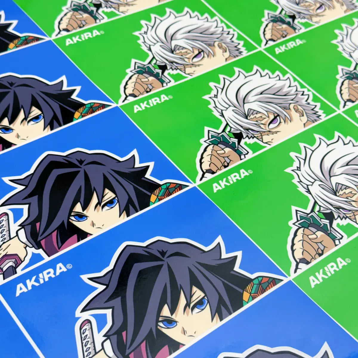 Tomioka and Sanemi Vinyl Stickers from anime Demon Slayer