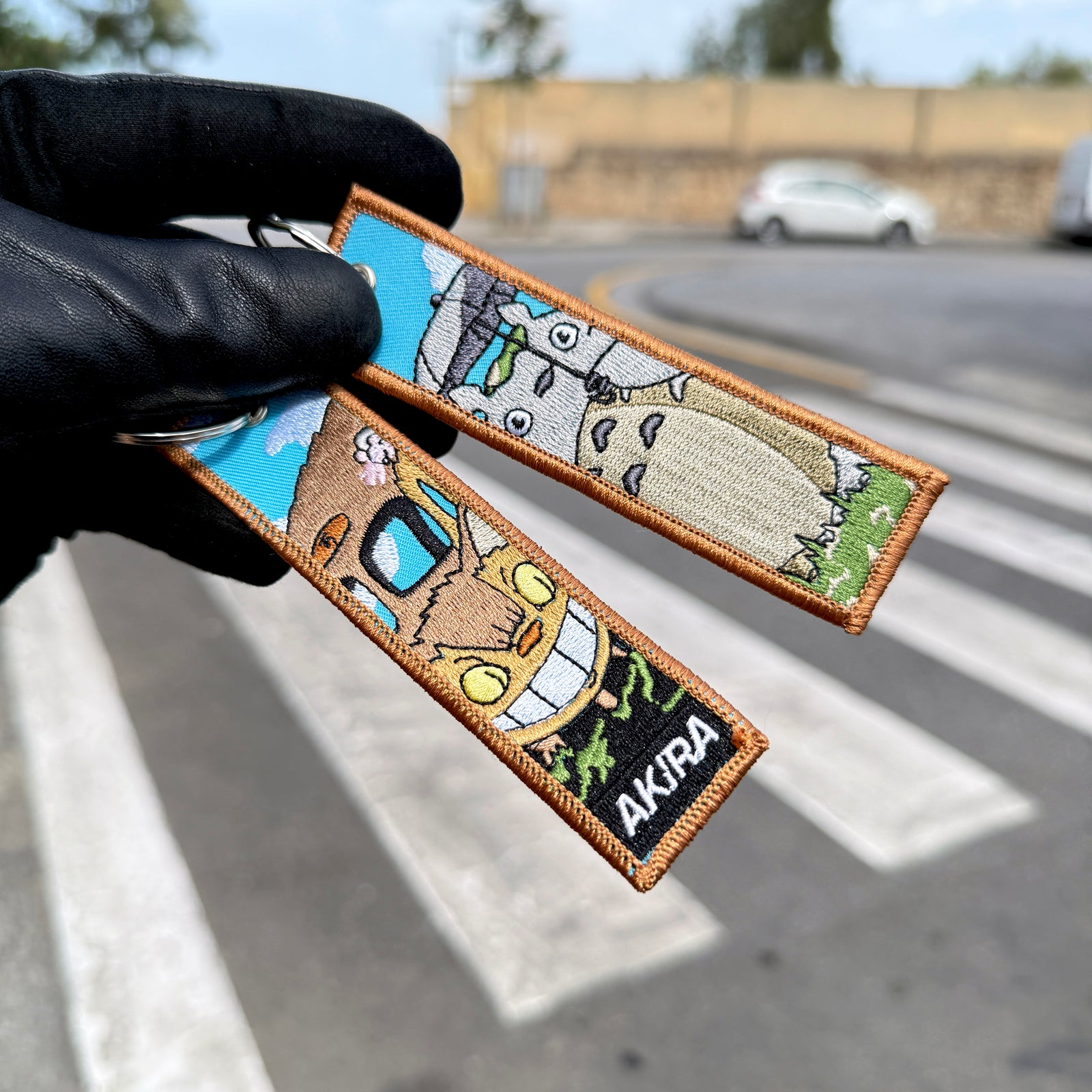Totoro & Catbus Embroidered Anime Keychain from Ghibli My Neighbor Totoro - Akira Gallery