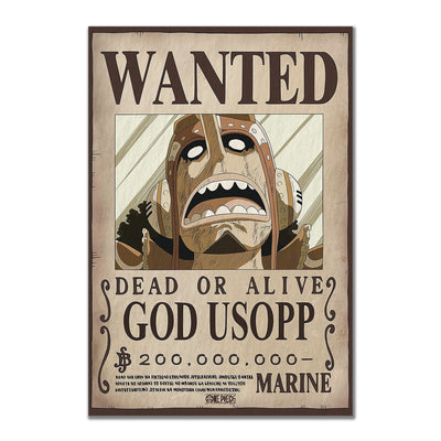 Usopp Wanted poster vinyl sticker inspired by One Piece