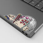 Tengen Uzui Vinyl Sticker from Demon Slayer Anime displayed on laptop