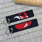 Spiderman & Venom Embroidered Anime Keychain