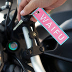 Detail of Waifu embroidered keychain – soft fabric embroidered keychain – Akira Gallery
