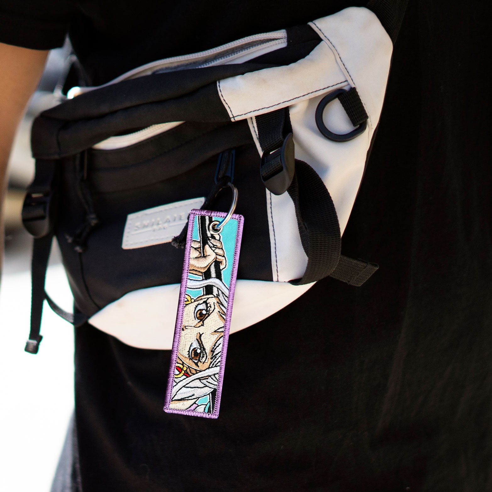 Detail of Yamato embroidered keychain – soft fabric anime keychain – Akira Gallery
