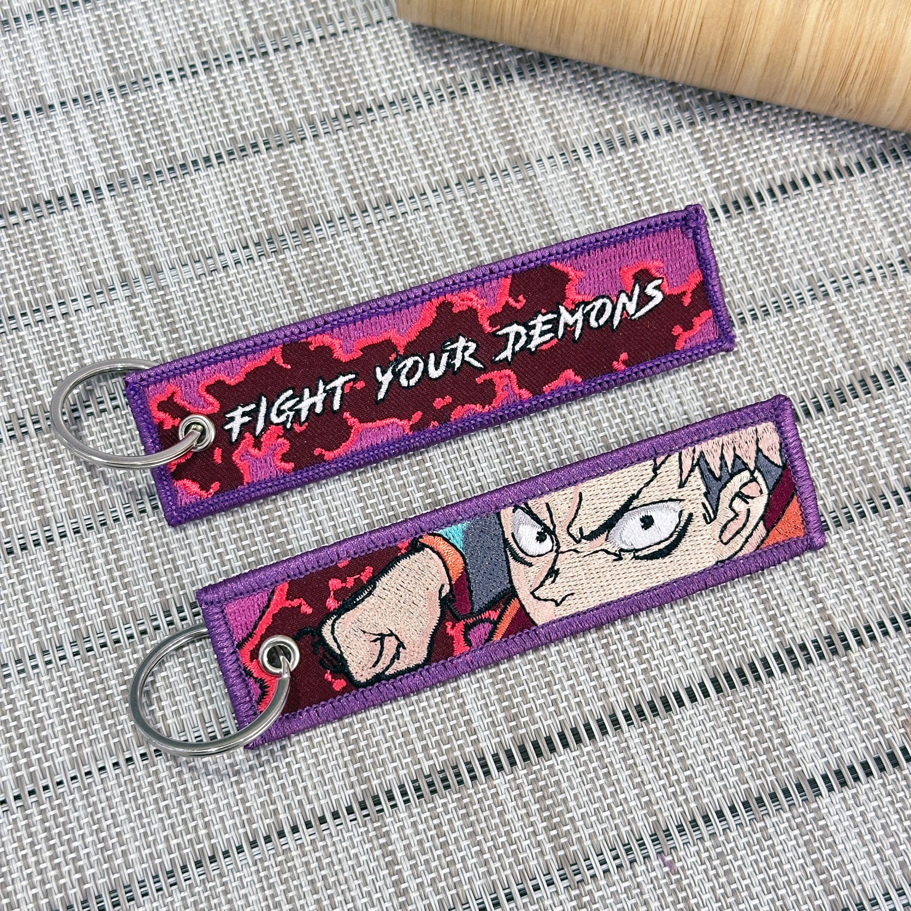 Yuji Itadori Embroidered Keychain – Jujutsu Kaisen Anime Keytag