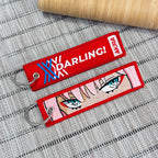 Zero Two Embroidered Keychain from Darling In The Franxx - Akira Gallery