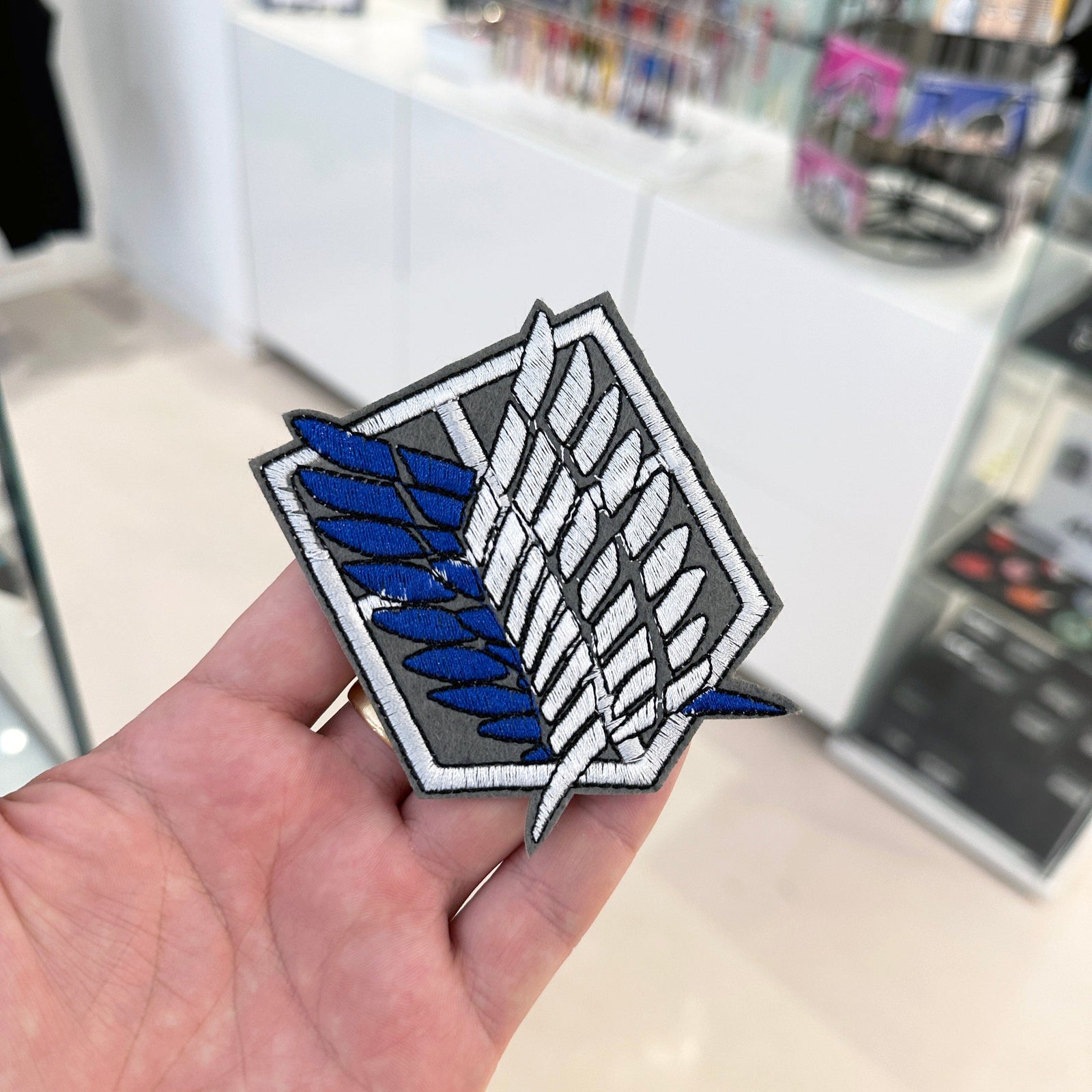 Attack On Titan embroidered patch showing textured stitching – anime patch – Akira Gallery
