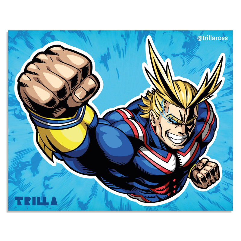 all might my hero academia boku no hero sticker car decal anime manga