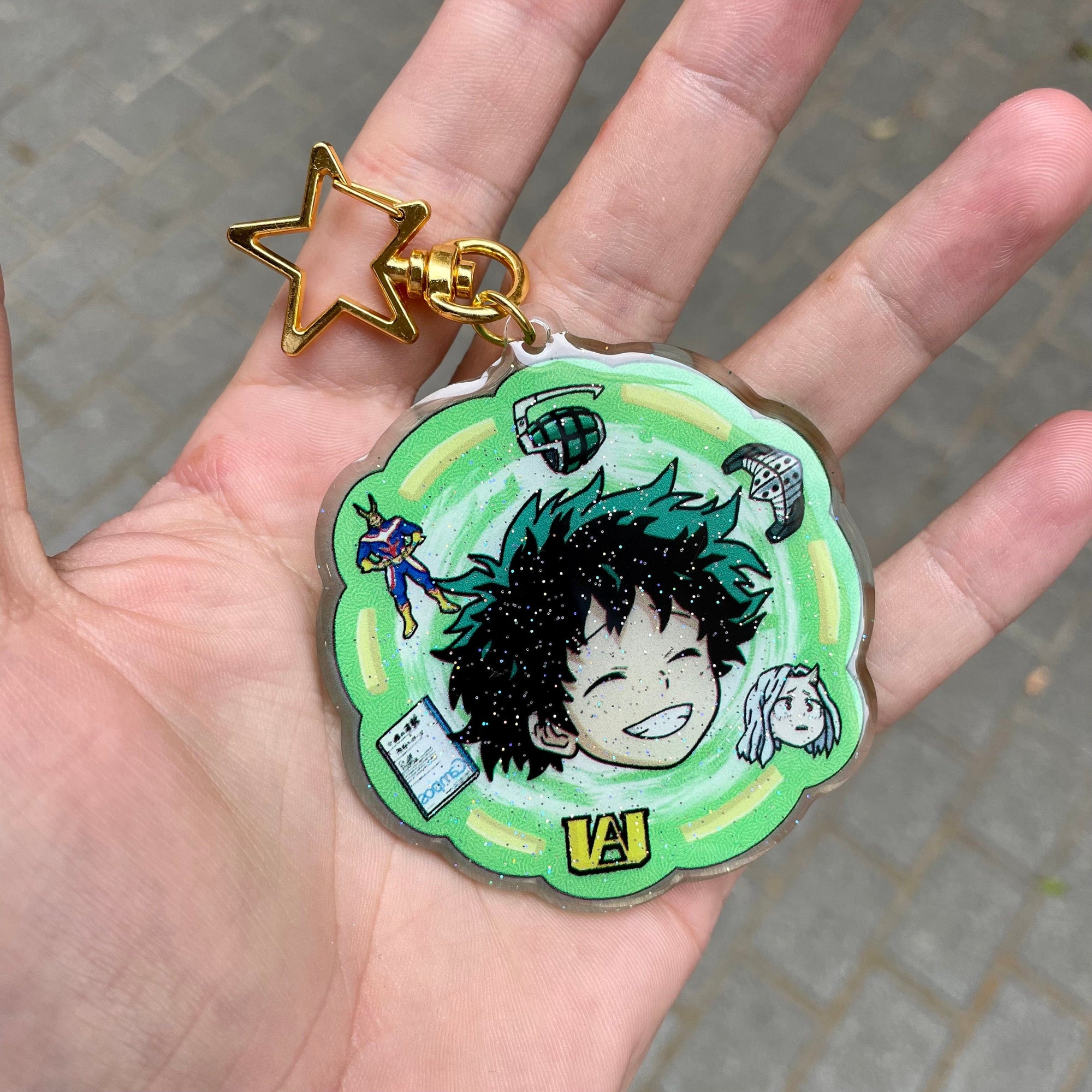 midoriya izuku deku my hero academia boku no hero bnha todoroki bakugo all might anime manga keychain otaku cosplay kawaii cute