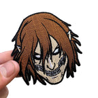Eren Titan embroidered anime patch inspired by Attack on Titan with iron on backing – Akira Gallery
