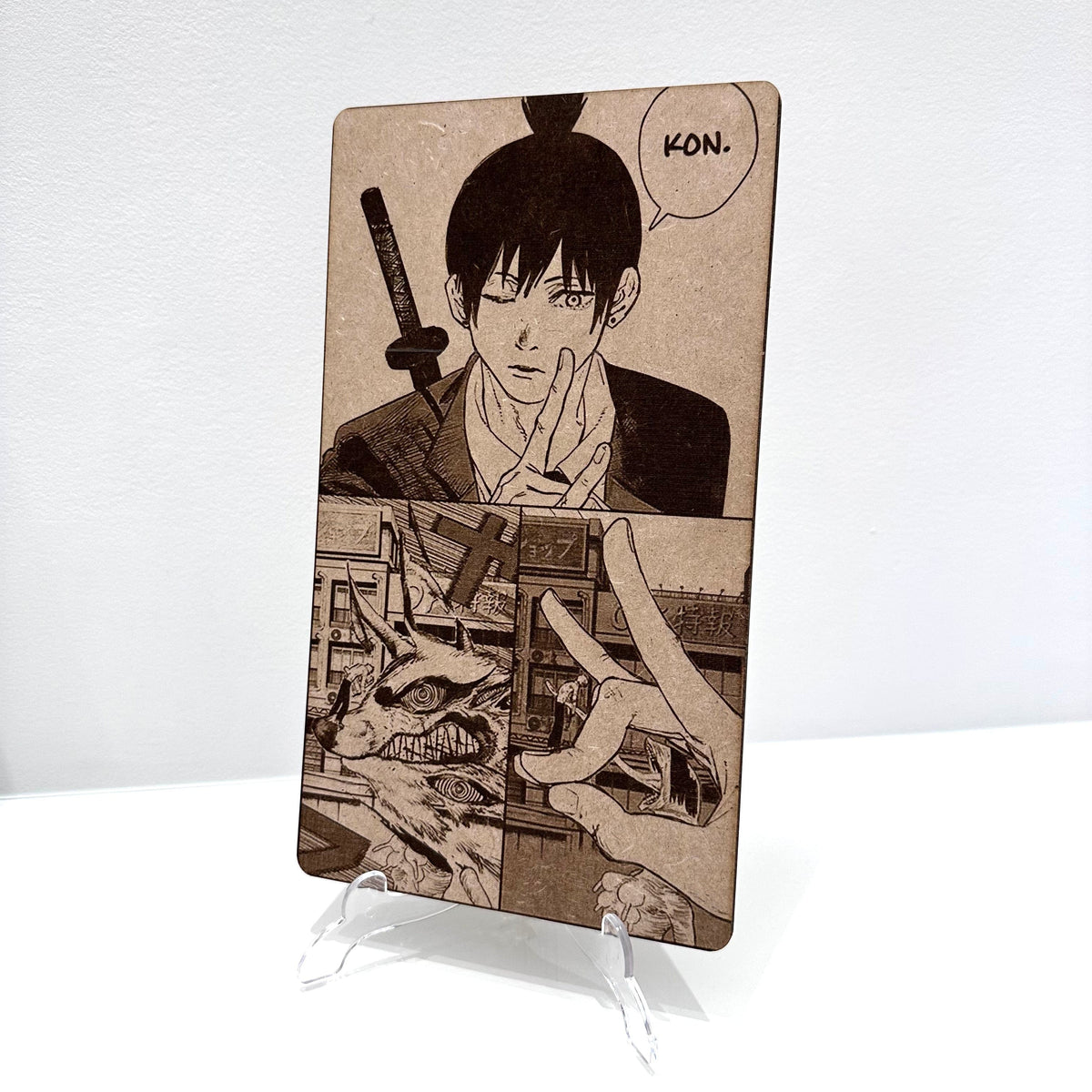 aki chainsaw man anime manga pochita denji kon poster cartel wood art
