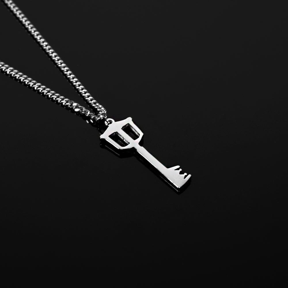 Gaming-inspired Keyblade necklace in stainless steel
