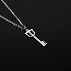 Gaming-inspired Keyblade necklace in stainless steel
