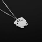 Gaming-inspired Kirby stainless steel necklace
