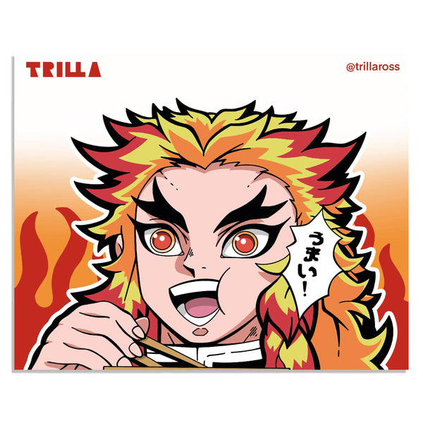 kyojuro rengoku demon slayer flame hashira kimetsu no yaiba anime manga sticker car decal