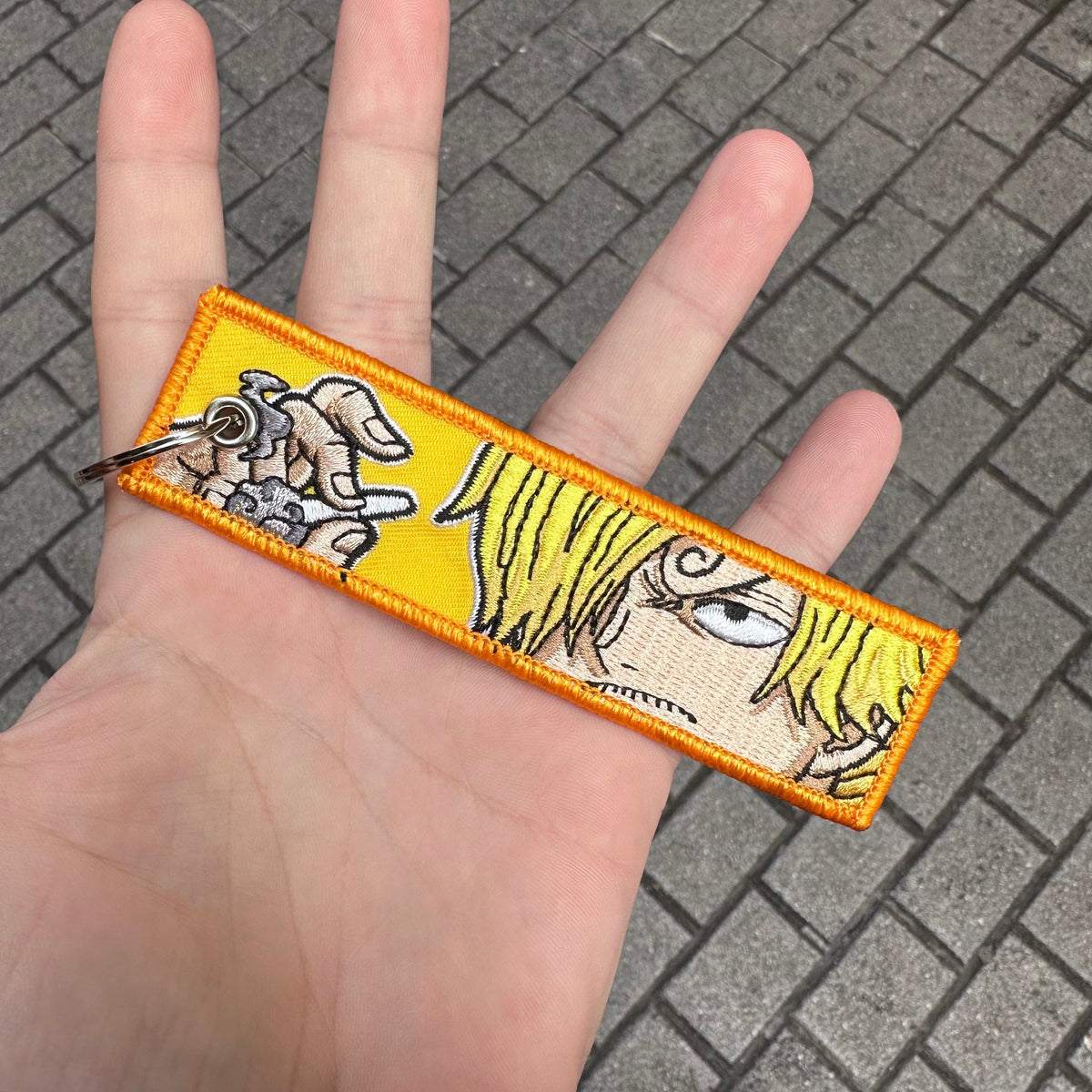 Front view of Sanji embroidered keychain – anime keychain – Akira Gallery
kawaii 