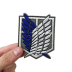 Survey Corps emblem embroidered anime patch inspired by Attack on Titan with iron on backing – Akira Gallery
