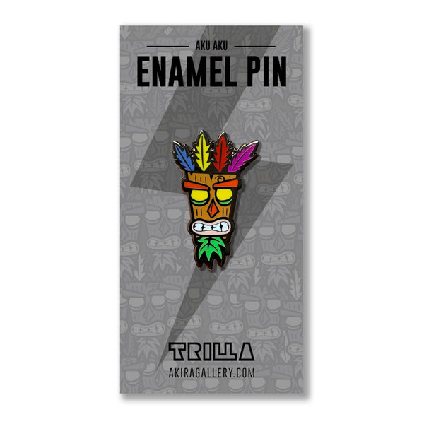 uka aku crash bandicoot sega ps2 ps3 ps4 ps5 anime manga tribal mask enamel pin