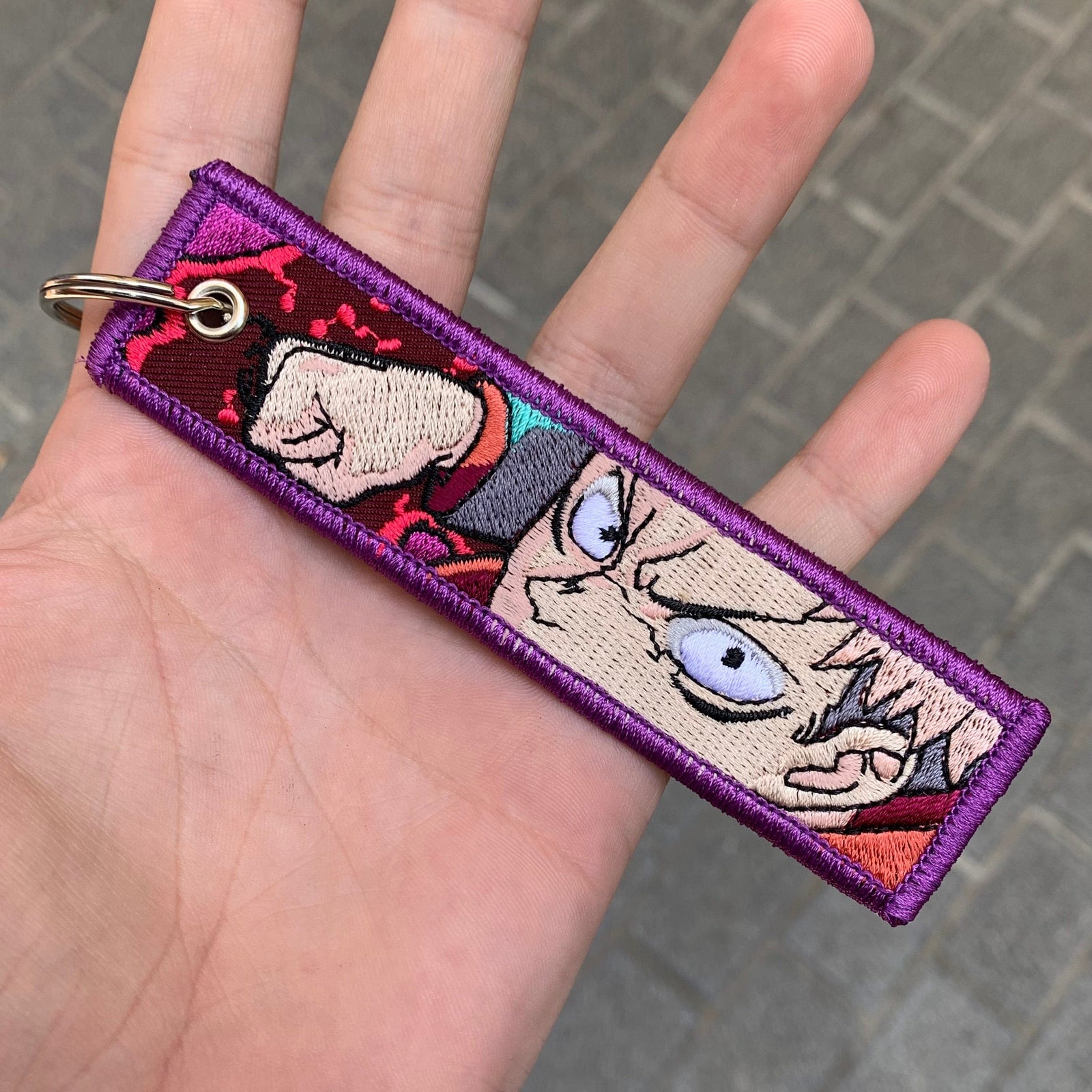 yuji itadori jujutsu kaisen keychain keytag jet tag anime manga otaku kawaii