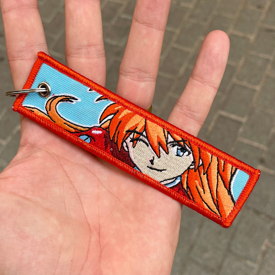 asuka eva 02 evangelion keychain keytag jet tag anime manga otaku kawaii