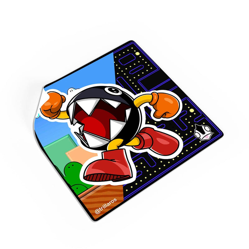 chain chomp pacman mario bros anime manga nintendo sticker car decal